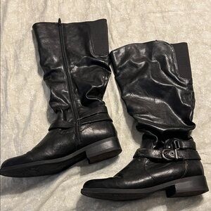 Black Leather Women's Boots
